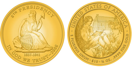 2008 Van Buren's Liberty First Spouse Coin Designs