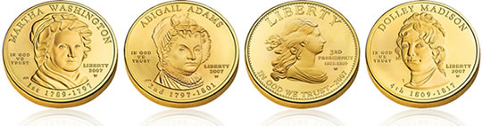 2007 First Spouse Gold Coins - Obverse 2007 First Spouse Gold Coins - Obverse