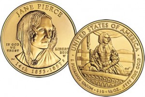 Jane Pierce First Spouse Gold Uncirculated Coins