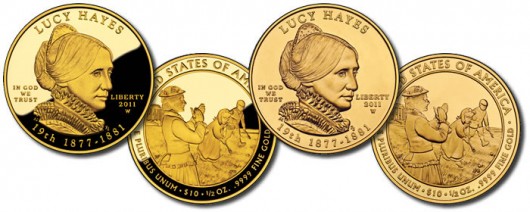 2011 Lucy Hayes First Spouse Gold Coins