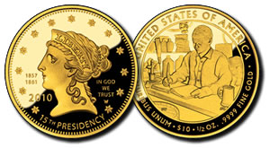 Uncirculated Buchanan's Liberty First Spouse Coin